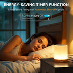 Auxmir LED Night Light Bedside Lamp Touch and Remote Control Dimmable Tabletop 13 Colors Changing 5 Brightness Adjustable Rechargeable Portable Lamp for Baby Kids Bedroom Living Room Outdoor Camping