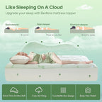 BEDLORE Twin Mattress Topper Viscose Derived from Bamboo, Thick Pillow Top Mattress Pad with Stretchable Pockets for 6"-15" Mattress, Soft Breathable Mattress Topper for Back Pain Relief