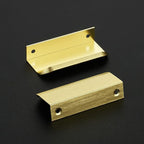 Ravinte Hardware 20 Pack Gold Cabinet Handles, 3.15 Inch (80mm) Finger Edge Pulls, 2-1/2 Inch Hole Center, Finger Pulls for Cabinets