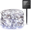 AMIR Upgraded Solar String Lights Outdoor, 39Feet 120 LED 8 Modes Copper Wire Light, Solar Powered Fairy Lights, Waterproof Solar Decoration Lights for Garden Yard Party Wedding Christmas (White)