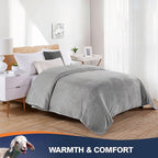 Walensee Fleece Blanket Plush Throw Fuzzy Lightweight (King Size 108x90 Ash Grey) Super Soft Microfiber Flannel Blankets for Couch, Bed, Sofa Ultra Luxurious Warm and Cozy for All Seasons