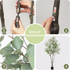Faux Eucalyptus Tree 7ft(84in) Tall Artificial Plant Indoor Decor Handmade Natural Fake Eucalyptus Tree for Wedding Realistic Lifelike Leaves in Pot for Home Living Room,Office,Outdoor Decor.