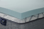 Serta ThermaGel Cooling, Pressure-Relieving Memory Foam Mattress Topper, 3 Inch, Twin XL,Blue