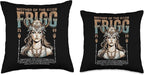 Nordic Vikings Legends Old Norse Mythology Gods Frigg Nordic Scandinavian Legends Old Norse Mythology Gods Throw Pillow, 18x18, Multicolor