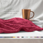 Exclusivo Mezcla Plush Fuzzy Fleece Bed Blanket Queen Size, Super Soft, Fluffy and Warm Blankets Suitable for All Seasons (Deep Red, 90x90 Inches)