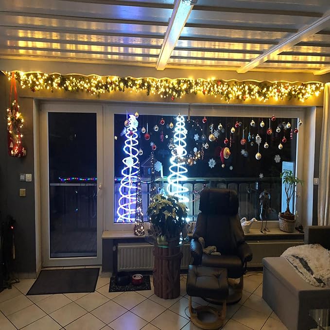 50Ft LED Rope Lights, Cuttable LED Strip Lights Outdoor Waterproof Decorative Lighting for Indoor/Outdoor Decorations,Eaves,Backyards Garden,Party and Bedroom Decorations(Warm White)