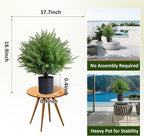 Artificial Topiary Bushes for Outdoors with Spike, Christmas Tree, UV Resistant Faux Plants for Indoor Outdoor Fall Winter Decor (Heart Crpress Topiary with Pot-2 Pack)