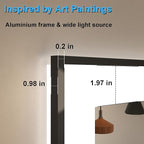 24 x 36 Inch LED Bathroom Mirror with Black Frame, Lighted Bathroom Mirrors for Vanity with Super Bright Front Light + Backlit, Anti-Fog, 3 Colors Stepless Dimmable Motion Sensor Smart Restroom Mirror