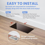 4x8 Inches Heavy Duty Walkable Floor Register - Easy Adjust Air Supply Lever Decorative Floor Vent Covers, Boston Design Vent Covers for Home - Satin Nickel