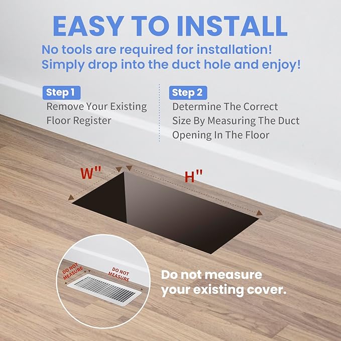 4x12 Inches 4 Pack Heavy Duty Walkable Floor Register - Easy Adjust Air Supply Lever Decorative Floor Vent Covers, Boston Design Vent Covers for Home - Satin Nickel