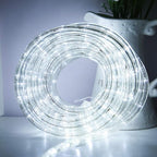 33ft LED Rope Lights, 110V 2 Wire Connectable Christmas Rope Lights Outdoor,240 LED Waterproof Indoor Outdoor White Rope Lights for Outside, Deck, Patio, Pool, Landscape Lighting (Daylight White)