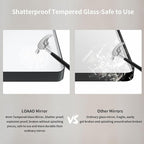 LOAAO 72X40 Inch Black Metal Framed Bathroom Mirror for Wall, Matte Black Bathroom Vanity Mirror Farmhouse, Large Rounded Rectangle Mirror, Anti-Rust, Tempered Glass, Hangs Horizontally or Vertically
