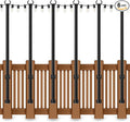 6 Pack 5Ft String Light Poles,Outside String Lights,Outdoor Light Poles,Metal Poles Stand for Patio,Backyard,Deck