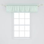 Ambesonne Pastel Window Valance Pack of 2, Horizontal Wavy Lines White Striped Abstract Soft Toned Nautical Art Display, Rod Pocket Curtain Valances for Kitchen Bedroom, 42" X 12", Almond Green White