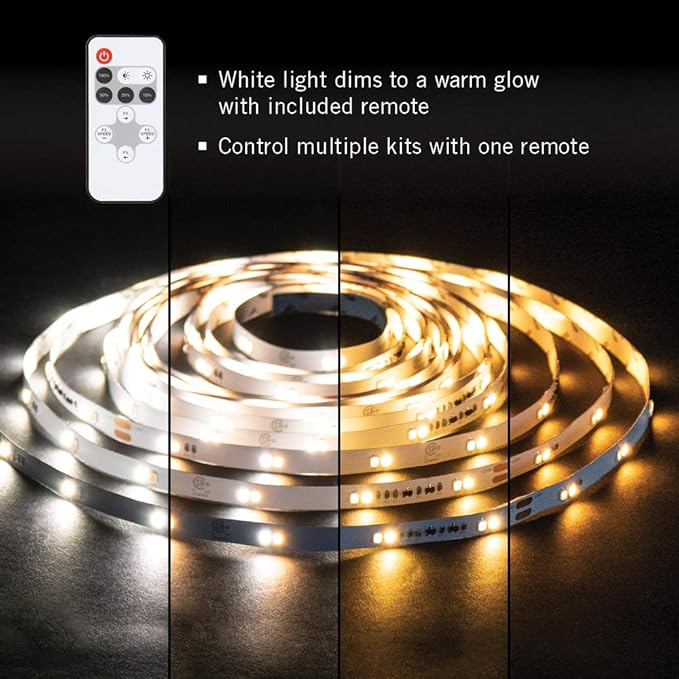 Armacost Lighting 421503 Ribbon Flex Home Dim to Warm LED Tape Light Kit with Remote, 16 ft