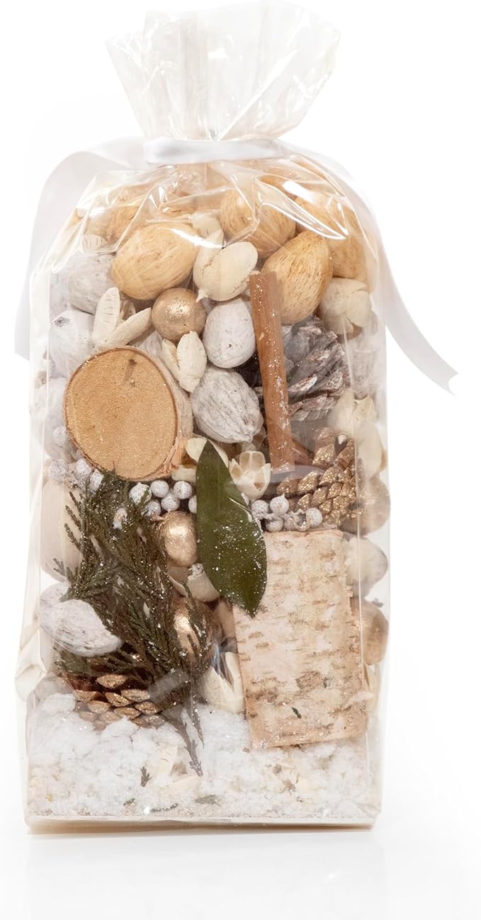 ANDALUCA Frosted Pine Winter Pinecone Fragrance Potpourri (Winter White)