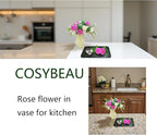 Artificial Flowers 25pcs Fake Roses, Hot Pink Foam Rose Faux Flower for DIY Wedding Bouquets Bridal Shower Centerpieces Floral Arrangements Home Decorations Party Backdrops Table