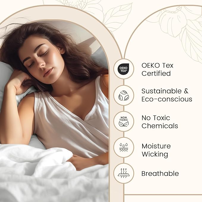 800 Thread Count Egyptian Cotton Sheets Queen Sheet Set Deep Pocket,100% Cotton Bed Sheets Queen Size Set, No Pill Soft & Comfy Naturally Cool Breathable Elasticated Sheet & Pillowcase Sets- Chocolate