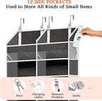 Over the Door Organizer 6 Tiers, Extra Large Behind Door Storage of 12 Compartments, 80 lbs Weight Capacity Hanging Storage Organizer with Clear Window Kids Toys, Shoes, Diapers, Room storage