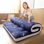 MAXYOYO Navy Space Adventure Futon Mattress, Padded Japanese Floor Mattress Quilted Bed Mattress Topper, Extra Thick Folding Sleeping Pad Floor Lounger Guest Bed for Camping Couch, Twin Size