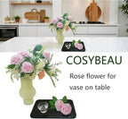 Artificial Flowers 25pcs Fake Roses, Baby Pink Foam Rose Faux Flower for DIY Wedding Bouquets Bridal Shower Centerpieces Floral Arrangements Home Decorations Party Backdrops Table
