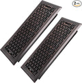 4x12 Inches 2 Pack Heavy Duty Walkable Floor Register - Easy Adjust Air Supply Lever Decorative Floor Vent Covers - Boston Design Vent Covers for Home - Oil Rubbed Bronze