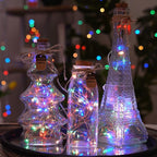 Homemory 4 Pack 20 Ft 60 LED Multicolor Fairy Lights Battery Operated Christmas Lights with Remote, Waterproof 8 Modes Firefly Twinkle String Lights for Party Bedroom Wedding Decorations