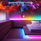 DAYBETTER Smart IC LED Strip Lights, BGRIC LED Lights for Bedroom 65.6FT, DIY Multiple Colors on One Line, App Control Color Changing Strip Lighting Music Sync Home Decor(1 Roll)