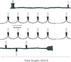 Holiday Essence Christmas LED Lights 100 Cool White String Lights for Indoor and Outdoor Decorative Use, Holiday and Tree Decor, Patio Hanging Lighting Decorations, Green Wire, 26.9 Ft, UL Certified