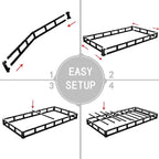 ALDRICH 5 Inch Heavy Duty Metal Twin Box Spring Mattress Foundation 1500lbs Max Weight Capacity/Non-Slip/No Noise/Easy Assembly/Easy Clean Cover
