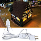Accessory Cord with Light Bulb - 6ft Salt Lamp Cord with On/Off Switch for Christmas Village Houses, Night Lights, Halloween Pumpkin, Blow Molds, Ceramic Trees, Craft Projects, UL-Listed, 4 Pack