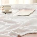 Bedsure GentleSoft Fleece Blankets King Size White - Bed Blanket Soft Lightweight Plush Cozy Fuzzy Luxury Microfiber, 108x90 inches