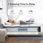 Avenco California King 12 Inch Hybrid Mattress - Medium Firm, CertiPUR-US Foam, Pressure Relief, Motion Isolation, Breathable Fabric