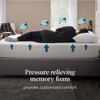 Lucid 12 Inch Memory Foam Mattress - Medium Firm Feel - Infused with Refreshing Bamboo Charcoal and Cooling Gel - Bed in a Box - Temperature Regulating - Pressure Relief - Breathable - Queen Size