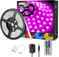 Lepro RGB LED Strip Lights, Christmas Decor, 16.4ft Flexible LED Light Strip, 5050 SMD LED, Color Changing Rope Light with Remote Controller and 24V Power Supply for TV Backlight, Home, Bedroom, Bar