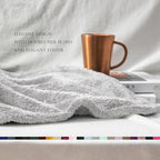 Exclusivo Mezcla Plush Fuzzy Fleece Bed Blanket King Size, Super Soft, Fluffy and Warm Blankets, Suitable for All Seasons (Light Grey, 90x104 Inches)