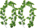 RECUTMS Artificial Monstera Leaves Vines 2Pcs 5.9Ft Fake Tropical Large Palm Leaf Greenery Garland UV Resistant Faux Ivy Rattan for Indoor Outdoor Home Garden Hawaiian Jungle Luau Party Spring Décor