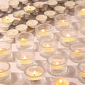30Pcs Clear Tealight Candle Holder with 32pcs Tea Light Candles, Ribbed Votive Candle Holders Glass for Table Centerpiece, Wedding Decor, Home and Holiday Decor