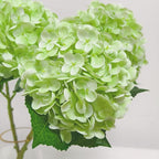 6 Pcs Real Touch Green Hydrangea Artificial Flowers with Stems, Fake Silk Flowers for Outdoors, Artificial Flowers for Home Decor Wedding Bouquets Centerpieces Vase