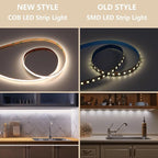 24V CCT COB LED Strip Lights Kit 65.6ft (2 Rolls of 32.8ft), 2700K-6500K Dimmable White Cuttable LED Tape Light CRI 93 with Remote Controller and Power Supply for Bedroom Indoor Decoration