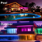 Outdoor LED Strip Lights Waterproof, 200ft IP67 Waterproof LED Light Strips with Remote, App Control, Music Sync RGB Exterior LED Rope Lights for Eaves, Roof, Balcony, Deck, Pool, Outdoor Decorations