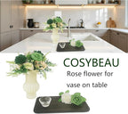 Artificial Fake Flowers 25pcs Roses, Shade of Green Foam Rose Faux Flower for DIY Wedding Bouquets Bridal Shower Centerpieces Floral Arrangements Party Tables Home Decorations