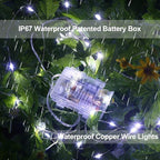 Homemory 2 Pack 20 Ft 60 LED Fairy Lights Battery Operated String Lights with Remote Waterproof 8 Modes Firefly Twinkle Christmas Lights for Christma Tree Wreath Decorations(Cool White)