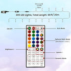 Albelt Smart Color Changing Christmas Lights, Christmas Decoration Lights with Remote & Timer, 66 FT 200 LED RGB Twinkle Fairy String Light Waterproof for Indoor Outdoor Halloween Xmas Tree Decor