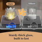Tulip Votive Candle Holders Set of 12, Tea Light Candle Holder Glass for Table Centerpiece, Tealight Candle Holders for Wedding Déco, Birthday, Anniversary, Parties, and Holiday (Clear)