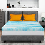 Mattress Topper Twin XL, 2 Inch Gel Memory Foam Bed Topper for Twin XL Size Bed, CertiPUR-US Certified, Blue