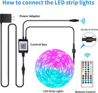 66Ft Outdoor Waterproof LED Strip Lights,Music Sync RGB IP68 Led Lights with App and Remote Control,Color Changing Waterproof RGB Exterior Rope Self Adhesive Back,Balcony,Roof,Garden,Party