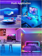 LED Lights for TV, 16.4ft TV LED Backlight for 45-75in, RGB TV Backlight Behind Strip with Music Sync, Bluetooth APP and Remote Control Strip Lights USB Powered for Bedroom, Gaming