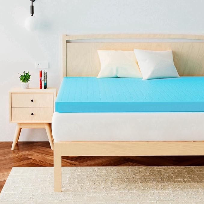 3 Inch Full (54"x75") Memory Foam Mattress Topper, Cooling Gel Infused Mattress Pad, Soft Bed Topper for Pressure Relief Back Pain, Breathable, CertiPUR-US Certified