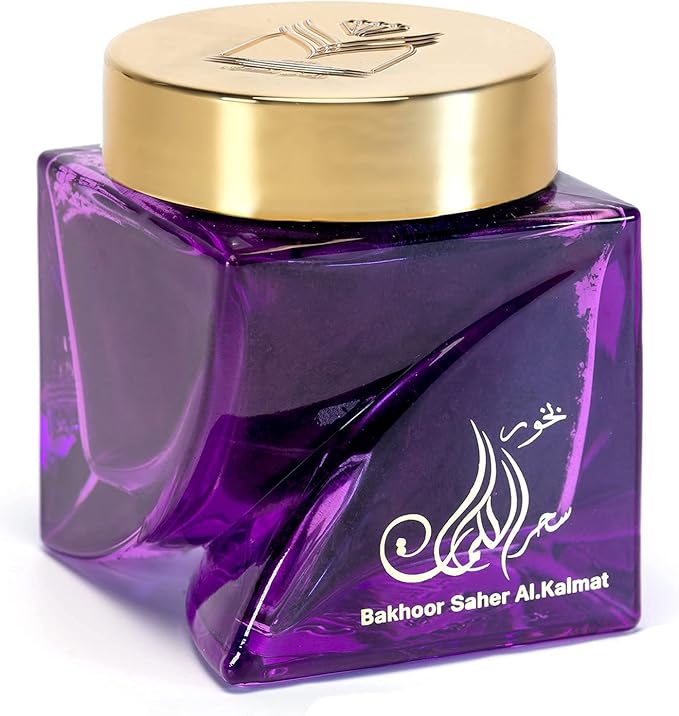 Almas Perfumes Bakhoor Saher Al Kalmat – Premium Oriental Incense 60g | Long-Lasting Fragrance with Oud | Made in K.S.A